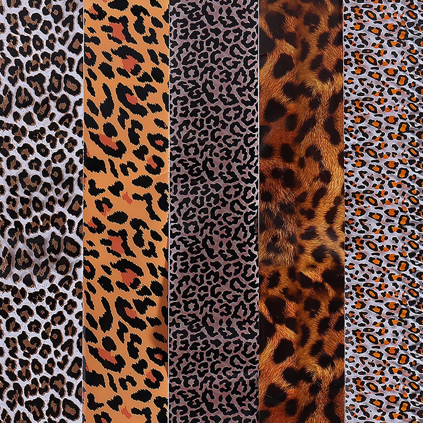 10 Rolls Leopard Print Nail Foil Transfer Stickers Autumn Winter Nails Decoration Self Adhesive Leopard Nail Foils Transfer Nail Art Animal Print Nails Supplies for Women DIY Manicure Accessories-GlimoraGlow