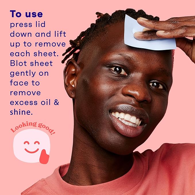 Clean & Clear Oil Absorbing Facial Sheets, Portable Blotting Papers for Face & Nose, Absorbing Blotting Sheets for Oily Skin to Instantly Remove Excess Oil & Shine, 3 x 50 ct-GlimoraGlow