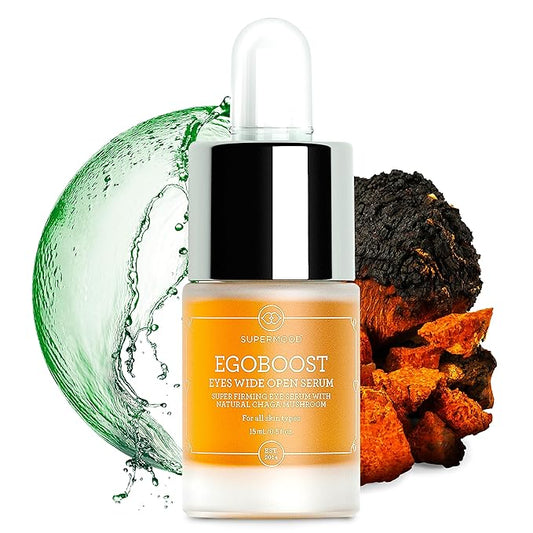 Egoboost Eye Serum - Eye Serum for Dark Circles and Puffiness, Hydrating Serum, Bright and Tight Eye Serum in Facial Skin Care Products, Mushroom Extract Eye Serum for Wrinkles-GlimoraGlow