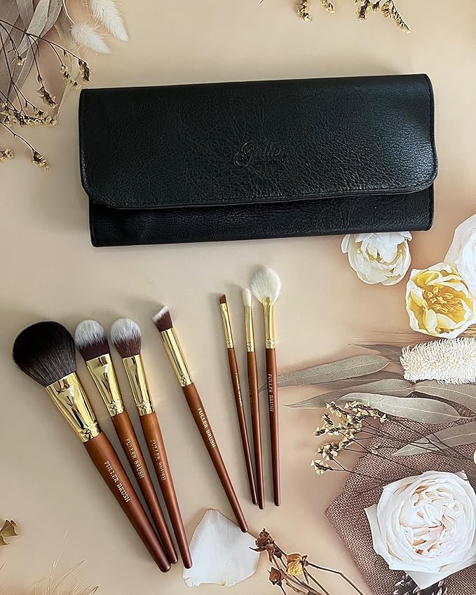 Fuller Cosmetic Brush & Bag Set (Set of 7 Brushes)-GlimoraGlow