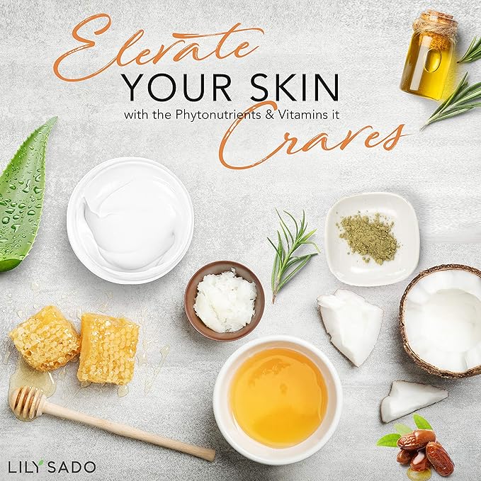 LILY SADO MILK+MANUKA™ Coconut Milk & Manuka Honey Cream Face Cleanser – Natural Ultra Moisturizing Facial Wash Cleanses, Balances, Soothes & Hydrates - Large 6oz-GlimoraGlow