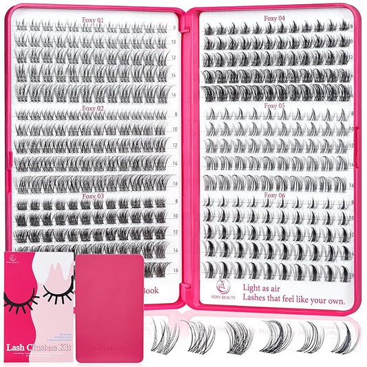Lash Clusters - Lash Clusters Kit Mix Manga Lases 360pcs Eyelash Clusters Spiky Lases Clusters DIY at Home No Glue Included-GlimoraGlow