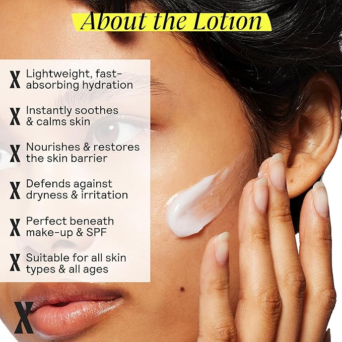 Moisturizing Lotion - Daily Face Moisturizer & Body Lotion for Sensitive Skin - Ceramides & Hyaluronic Acid - No Common Irritants - Non-Comedogenic - Oil-Free - Fragrance Free - 10 Ounce-GlimoraGlow