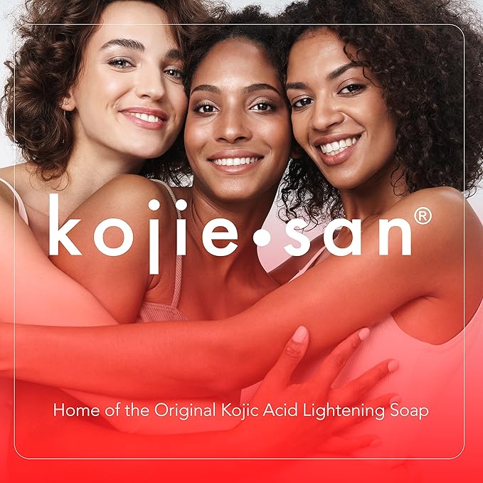 Kojie San Face & Body Shower Set - The Original Kojic Acid Soap that Reduces Visibility of Dark Spots, Hyperpigmentation, and Other types of Skin Damage – 135g x 2 Bars with Lotion, Cream and Toner-GlimoraGlow
