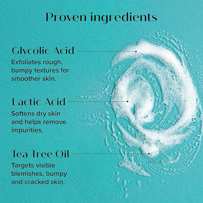 Medix 5.5 Body Scrub Skin Care Glycolic Acid Exfoliating Body Cleanser KP Bump Eraser | AHA + Lactic Acid Anti Aging All Skin Type Wash | Keratosis Pilaris & Acne | Foaming Body & Face Wash, 15 Fl Oz-GlimoraGlow