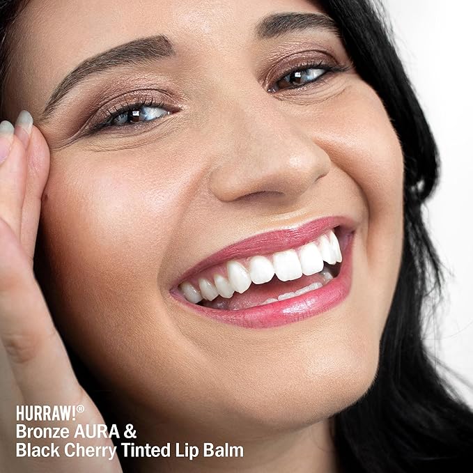 Hurraw! Black Cherry Tinted Lip Balm, 5 Pack: (Sheer Red Tint) Organic, Certified Vegan, Cruelty and Gluten Free. Non-GMO, 100% Natural Ingredients. Bee, Shea, Soy and Palm Free. Made in USA-GlimoraGlow