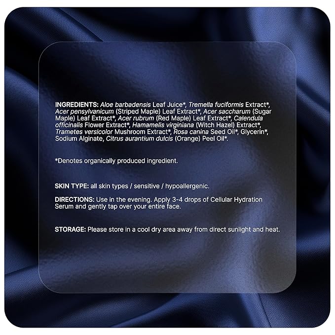 PUREANCE Organic Hydrating Serum for Face - Tremella Mushroom Stimulates Collagen and Cellular Growth, Hyaluronic Acid Serum Enhances Moisture and Nourishes Skin-GlimoraGlow