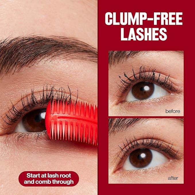 Revlon Lash & Brow Styling Tool, Dual Ended Eyelash Separator & Eyebrow Brush Spoolie, Works with Mascara & Brow Makeup, 1 count-GlimoraGlow