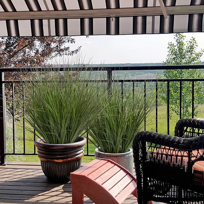 24PCS Fake Plants Artificial Wheat Grass Greenery Plastic Plants Fake Grass Artificial Plants for Outdoor Decor Artificial Grass Plant with Greenery Stems for Indoor Home Decoration 26.4"