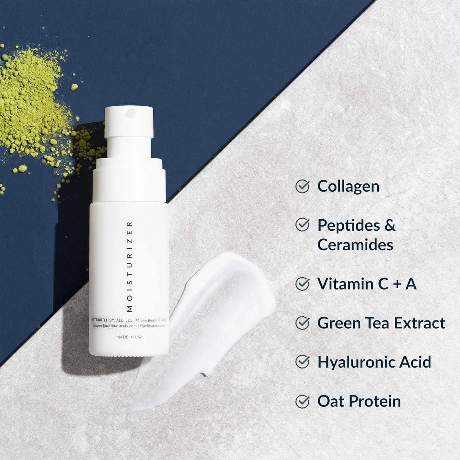 NAELI Face Moisturizer with SPF 30, Anti Aging Collagen & Peptide Cream, Reduces Wrinkles - Lightweight Skin Hydration with Hyaluronic Acid, Paraben Free & Non-Comedogenic Sunscreen, 1.4 oz-GlimoraGlow