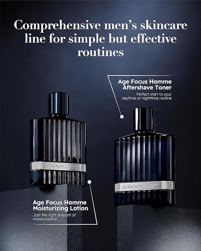 ISA KNOX Age Focus Homme (Premium Skincare Gift Set, 12.2fl oz) - Even Skin Tone & Wrinkle Care. Toner and Lightweight Moisturizer Set , Niacinamide, Adenosine | Korean Skincare,-GlimoraGlow