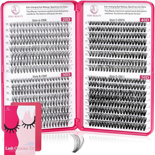 Lash Clusters - Lash Clusters Lash Extension 0.07D Cluster Eyelash Extensions Eyelash Clusters Lashes Clusters Eyelash Extension No Lash Glue Included-GlimoraGlow