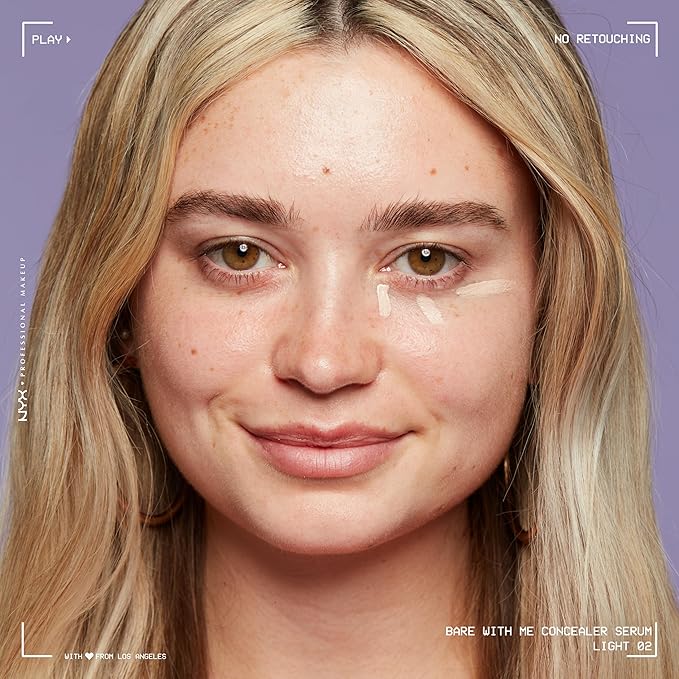 NYX PROFESSIONAL MAKEUP Bare With Me Concealer Serum, Up To 24Hr Hydration - Deep (Pack of 2)-GlimoraGlow