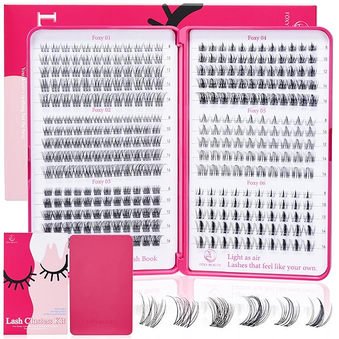 Lash Clusters - Lash Clusters Kit Mix Manga Lash Clusters 0.07D Lashes Clusters Anime Lashes Ultra-Thin Invisible Band 0.05mm DIY at Home No Lash Glue Included-GlimoraGlow