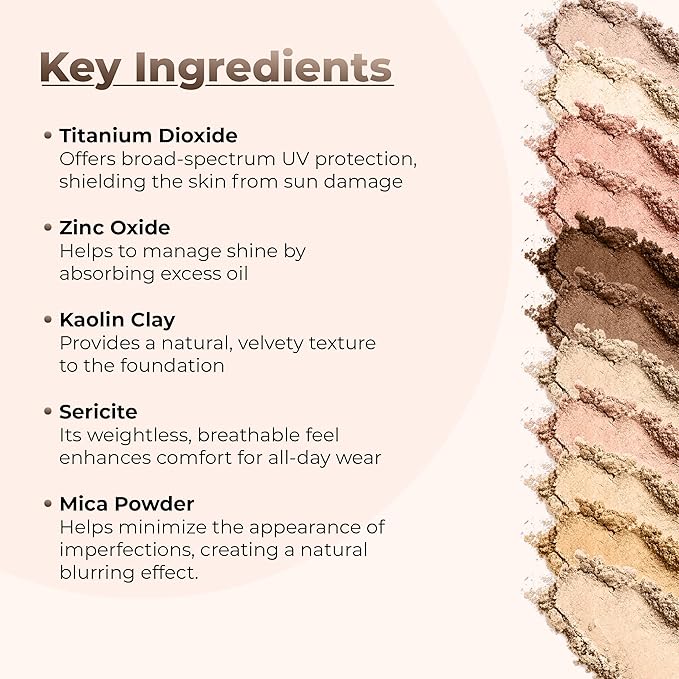 (1 Pound) (Beige) Foundation Powder Refill By Sweet Face Minerals, Lightweight Mineral Loose Makeup Powder with SPF 20, Full Coverage Flawless Finish, Talc-free, Cruelty-Free, Refill Pouch-GlimoraGlow