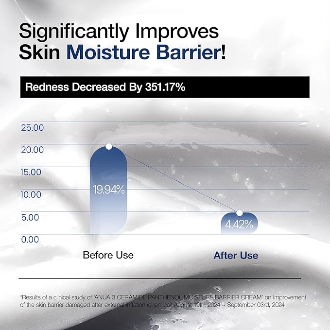 ANUA 3 Ceramide Panthenol Moisture Barrier Cream, Hydrating Face Moisturizer for Normal Skin, Panthenol, Ceramide, Centella for Skin Barrier Non Comedogenic, Korean Skincare (100ml/ 3.38 fl. oz.)-GlimoraGlow