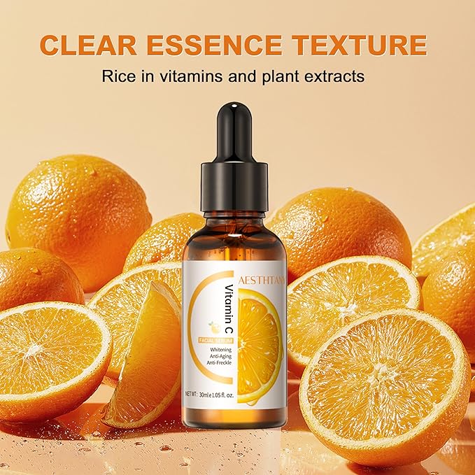 Hydrating Hyaluronic Acid Serum for Face with Vitamin C, Vitamin E | 30ml / 1.06 fl.oz | Daily Moisturizing Face Serum-GlimoraGlow