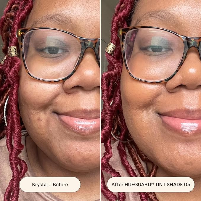 Live Tinted Hueguard Skin Tint SPF 50 - Tinted Mineral Sunscreen with Light-Medium Buildable Coverage With a Hydrating and Radiant Finish - Water and Sweat Resistant, 1.35 fl oz - Shade 05-GlimoraGlow