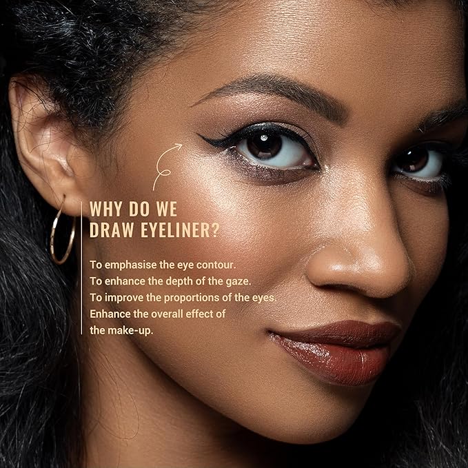 Jessup Angled Eyeliner Brush Set，3pcs Pro Precision Eye Liner Brush Fine Winged Ultra Thin Slanted Gel Liquid EyeLiner Makeup Brushes, Black T345-GlimoraGlow