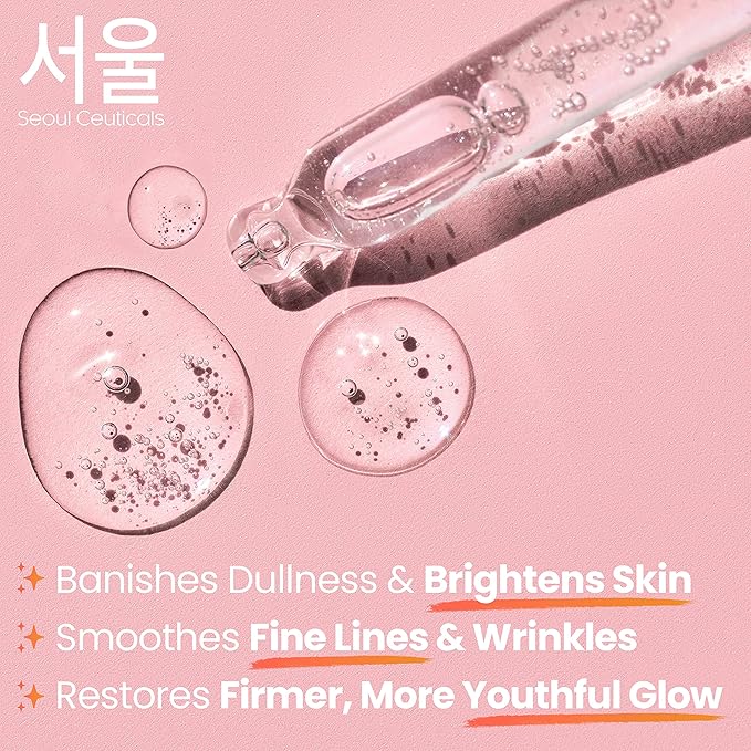 SeoulCeuticals Korean Skin Care 97.5% Snail Mucin Serum – K Beauty Skincare Night Serum Hyaluronic Acid for Face - Centella Anti Wrinkle Serum 1oz-GlimoraGlow