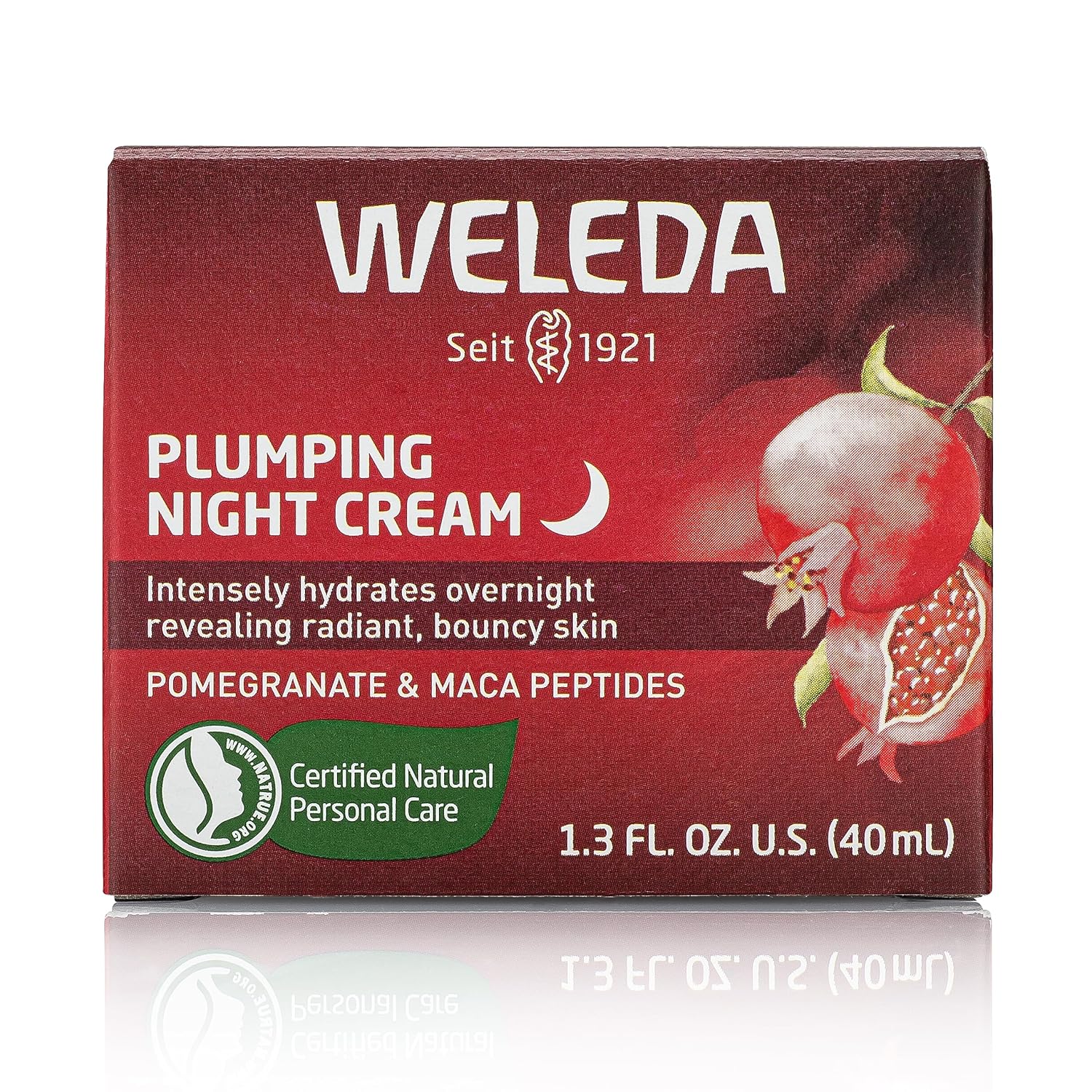 Weleda Face Care Plumping Night Cream, Plant Rich Moisturizer with Pomegranate and Maca Root Peptides-GlimoraGlow