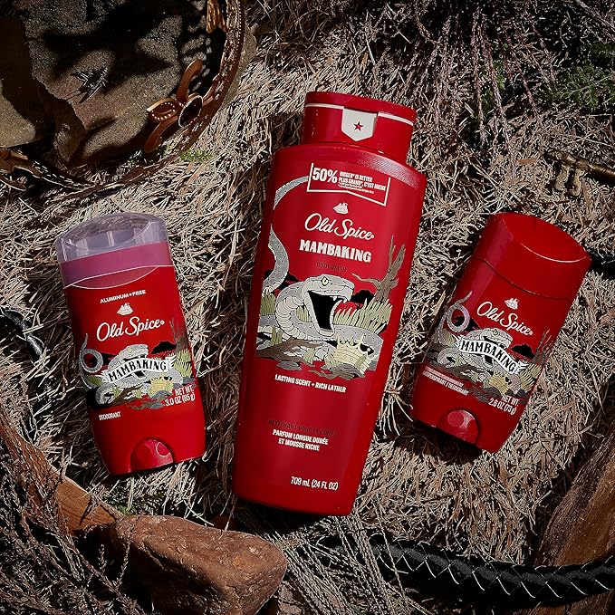 Old Spice Body Wash for Men, MambaKing, 24 oz (Pack of 4)-GlimoraGlow