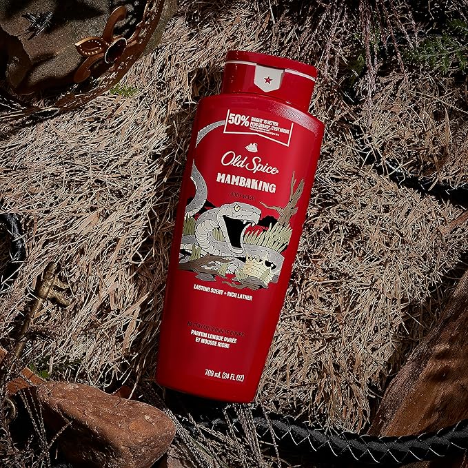 Old Spice Body Wash for Men, MambaKing, 24 oz (Pack of 4)-GlimoraGlow